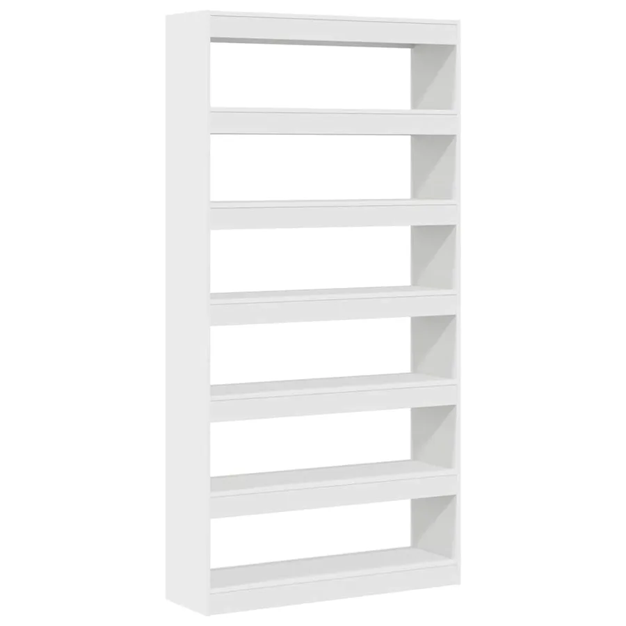 Bibliothèque Blanc 100 x 30 x 198 cm Bois d'ingénierie - 7