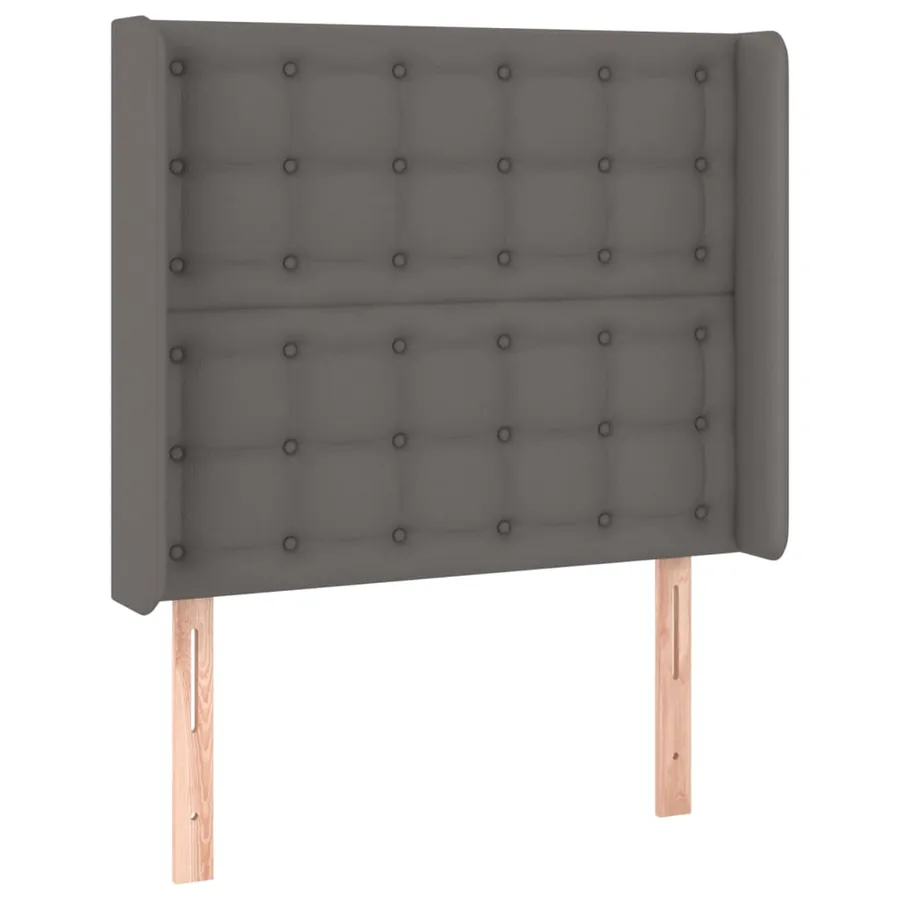 Sommier à lattes de lit matelas LED Gris 80x200 cm Similicuir - 7