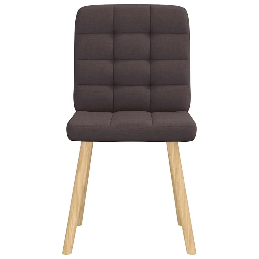 Chaises à manger lot de 2 marron foncé tissu - 3