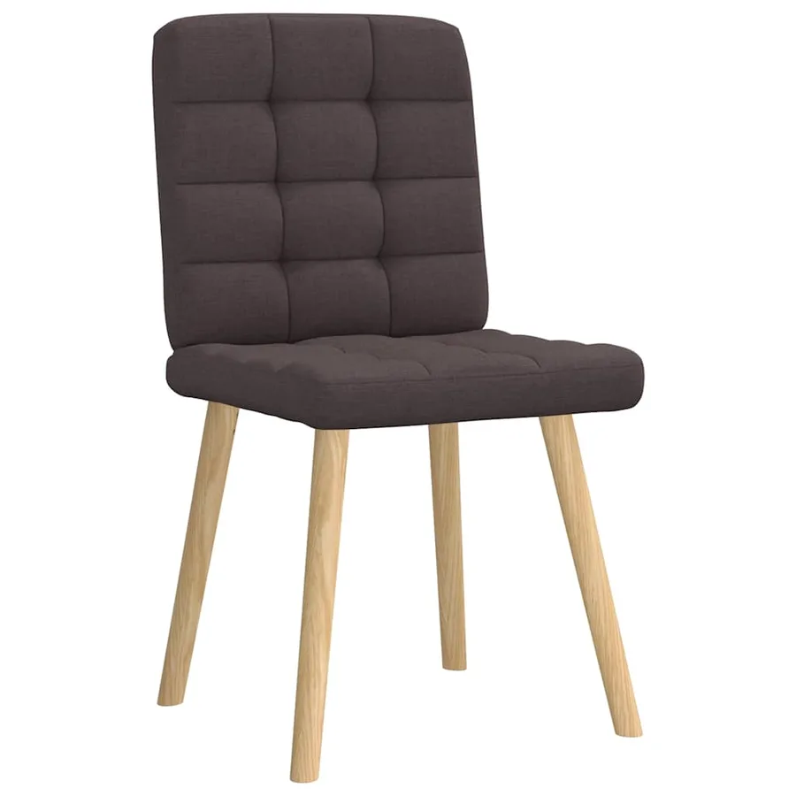 Chaises à manger lot de 2 marron foncé tissu - 4