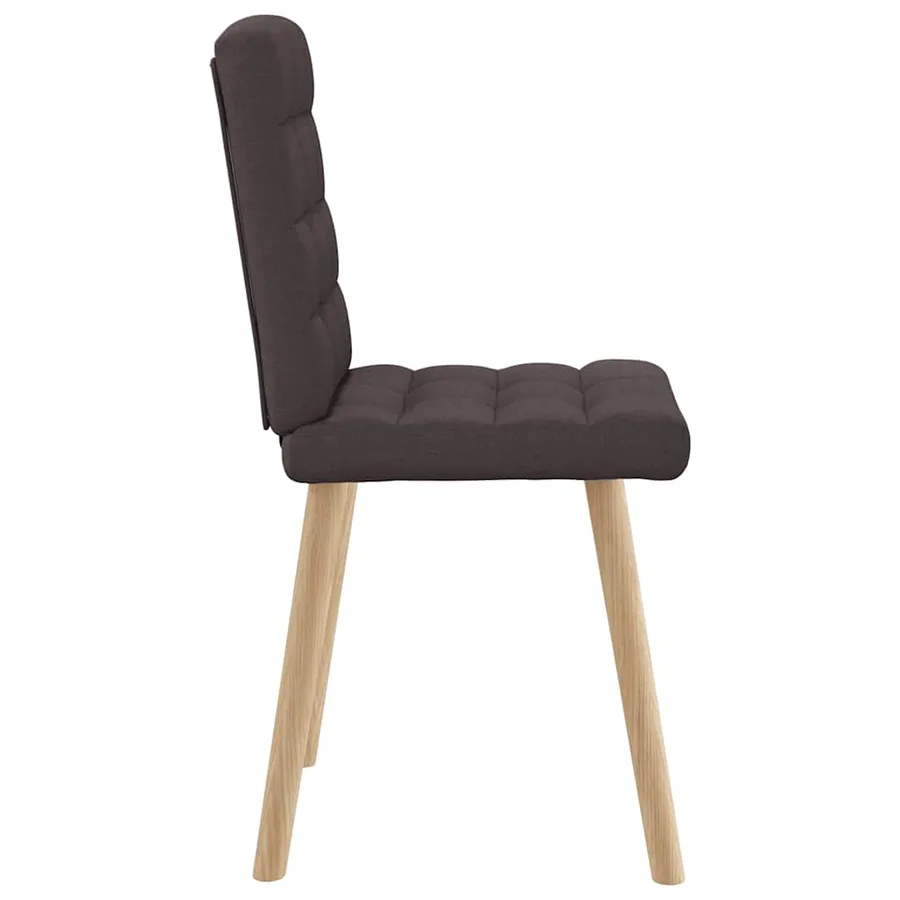 Chaises à manger lot de 2 marron foncé tissu - 5