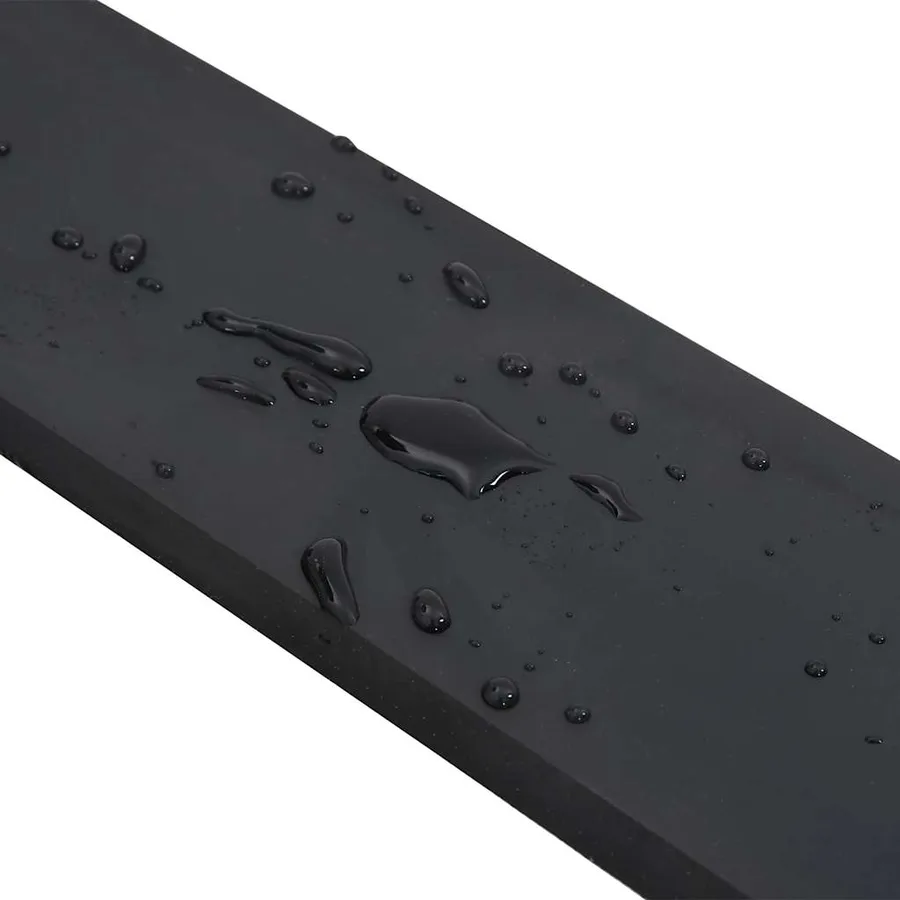 Bordure en caoutchouc de chasse-neige noir 250x8x1 cm - 5