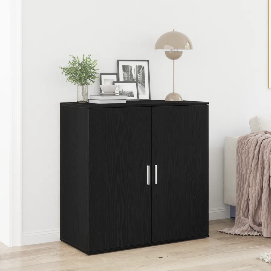 Buffet Chêne noir 79 x 38 x 80 cm Bois d'ingénierie