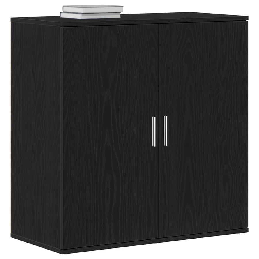 Buffet Chêne noir 79 x 38 x 80 cm Bois d'ingénierie - 3