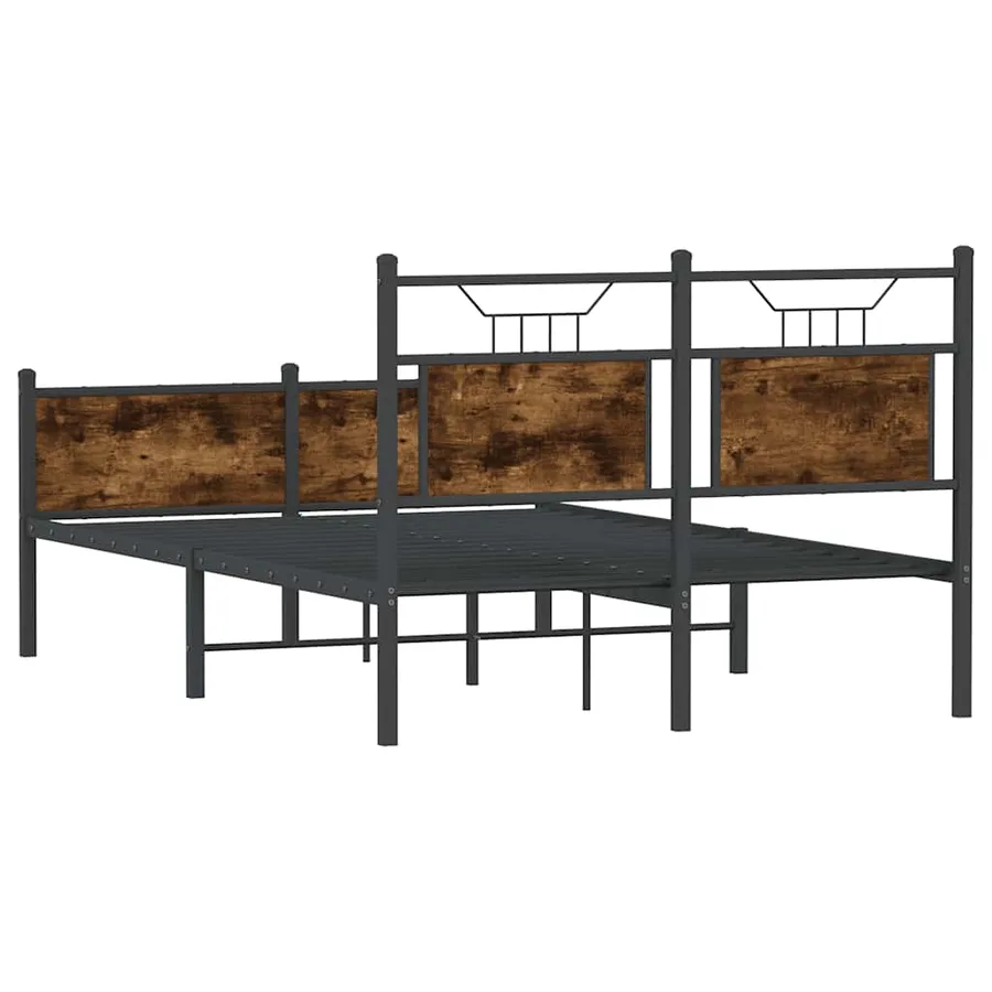 Cadre de lit sans matelas chêne fumé 120x190 cm bois ingénierie - 8