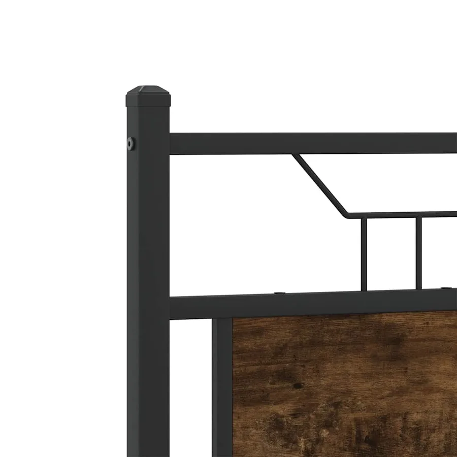 Cadre de lit sans matelas chêne fumé 120x190 cm bois ingénierie - 9