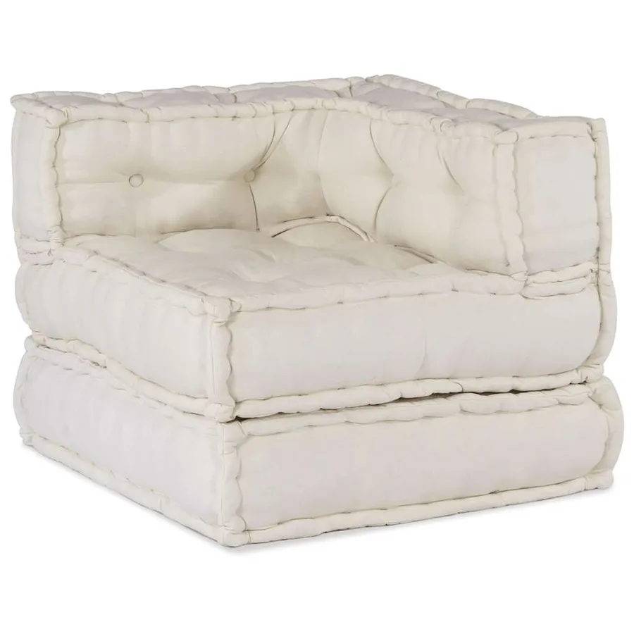 Canapé modulaire crème 70x70x54 tissu - 2