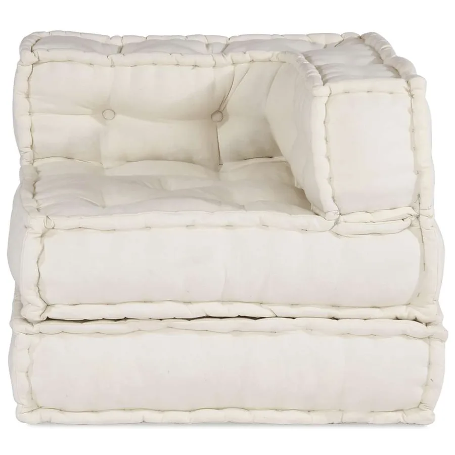 Canapé modulaire crème 70x70x54 tissu - 4