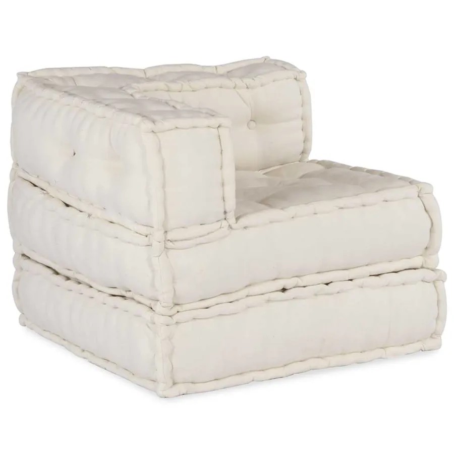 Canapé modulaire crème 70x70x54 tissu - 5