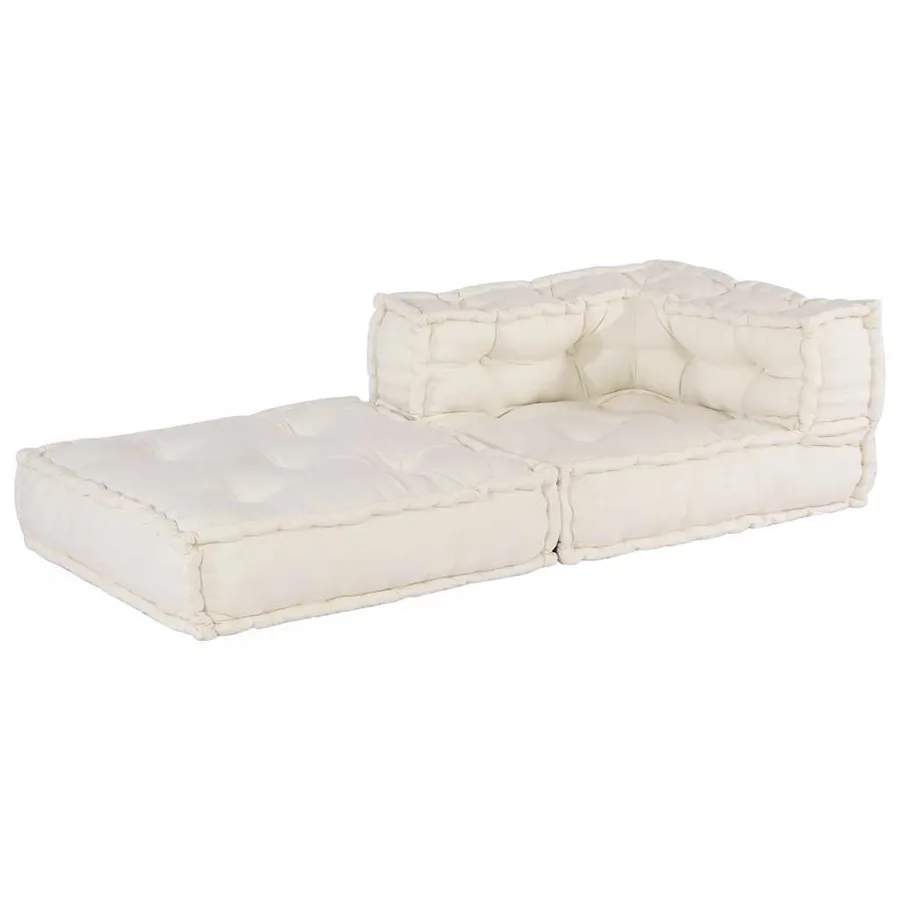 Canapé modulaire crème 70x70x54 tissu - 6