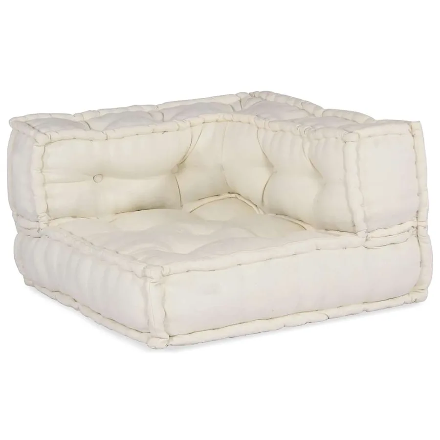 Canapé modulaire crème 70x70x54 tissu - 7