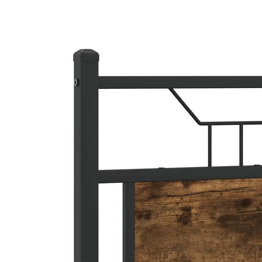 Cadre de lit sans matelas chêne fumé 120x190 cm bois ingénierie - 9