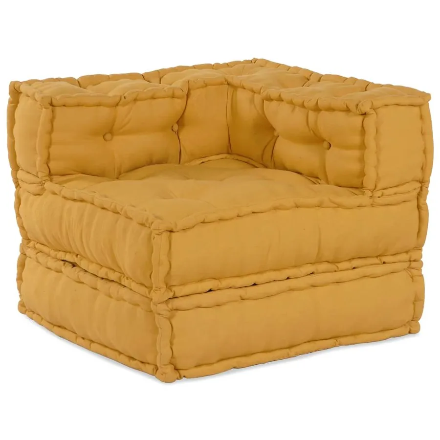 Canapé modulaire jaune 70x70x54 tissu - 2