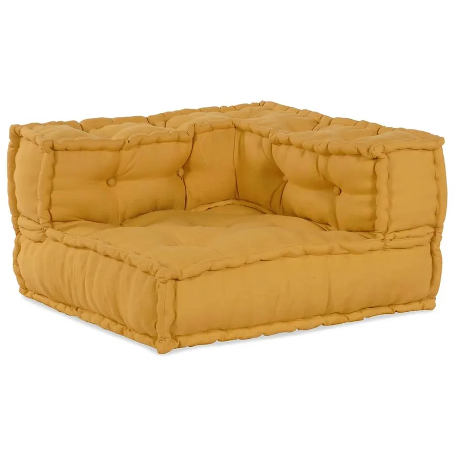 Canapé modulaire jaune 70x70x54 tissu - 6