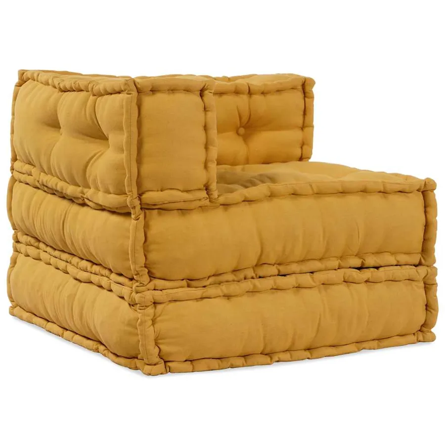 Canapé modulaire jaune 70x70x54 tissu - 8