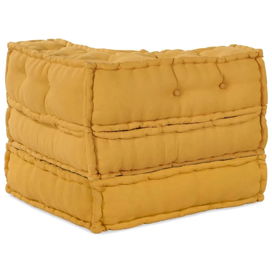 Canapé modulaire jaune 70x70x54 tissu - 9