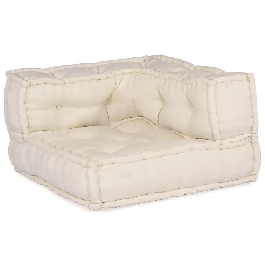 Unité de canapé modulaire 4 pcs Crème Tissu