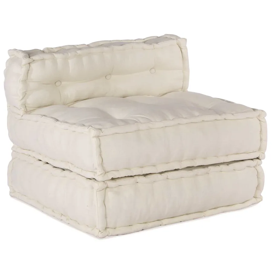 Unité de canapé modulaire 4 pcs Crème Tissu - 2
