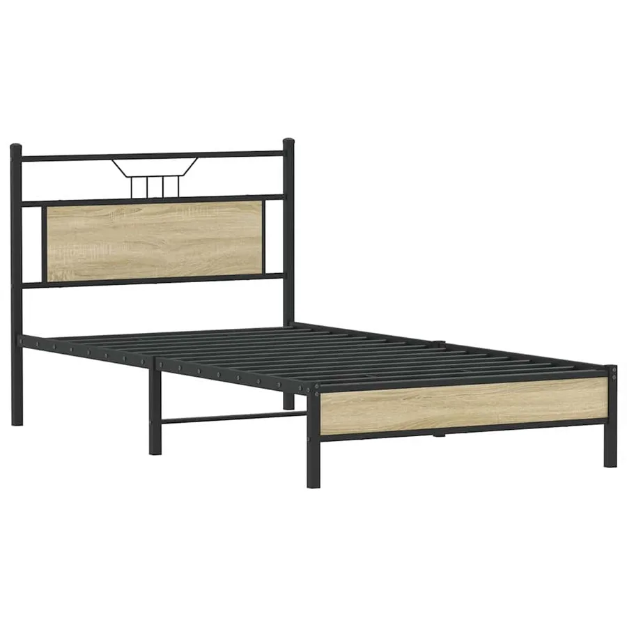Cadre de lit sans matelas chêne sonoma 107x203 cm - 5