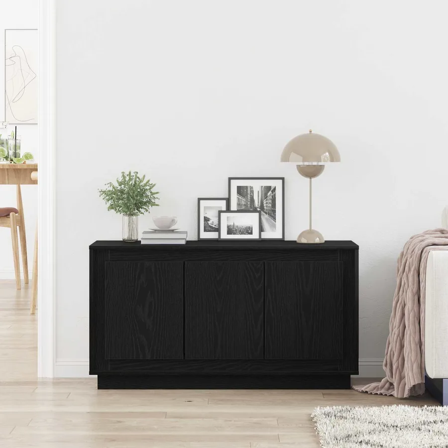 Buffet Chêne noir 102 x 35 x 55 cm Bois d'ingénierie - 4