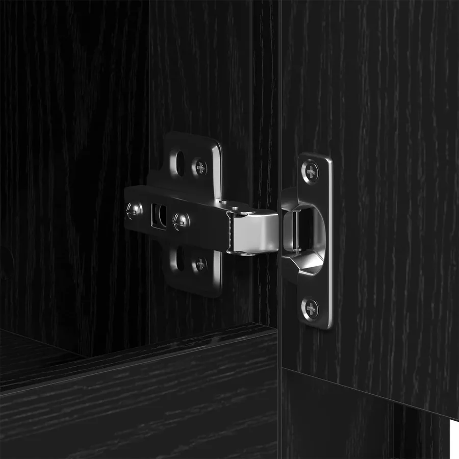 Buffet Chêne noir 102 x 35 x 55 cm Bois d'ingénierie - 8