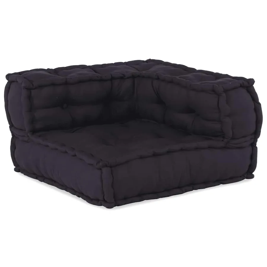 Canapé modulaire 2 places anthracite 140x70x36 tissu - 5
