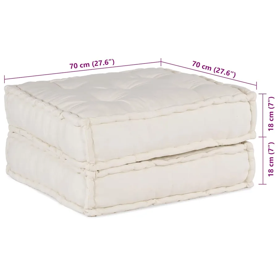 Canapé modulaire crème 70x70x36 tissu - 11