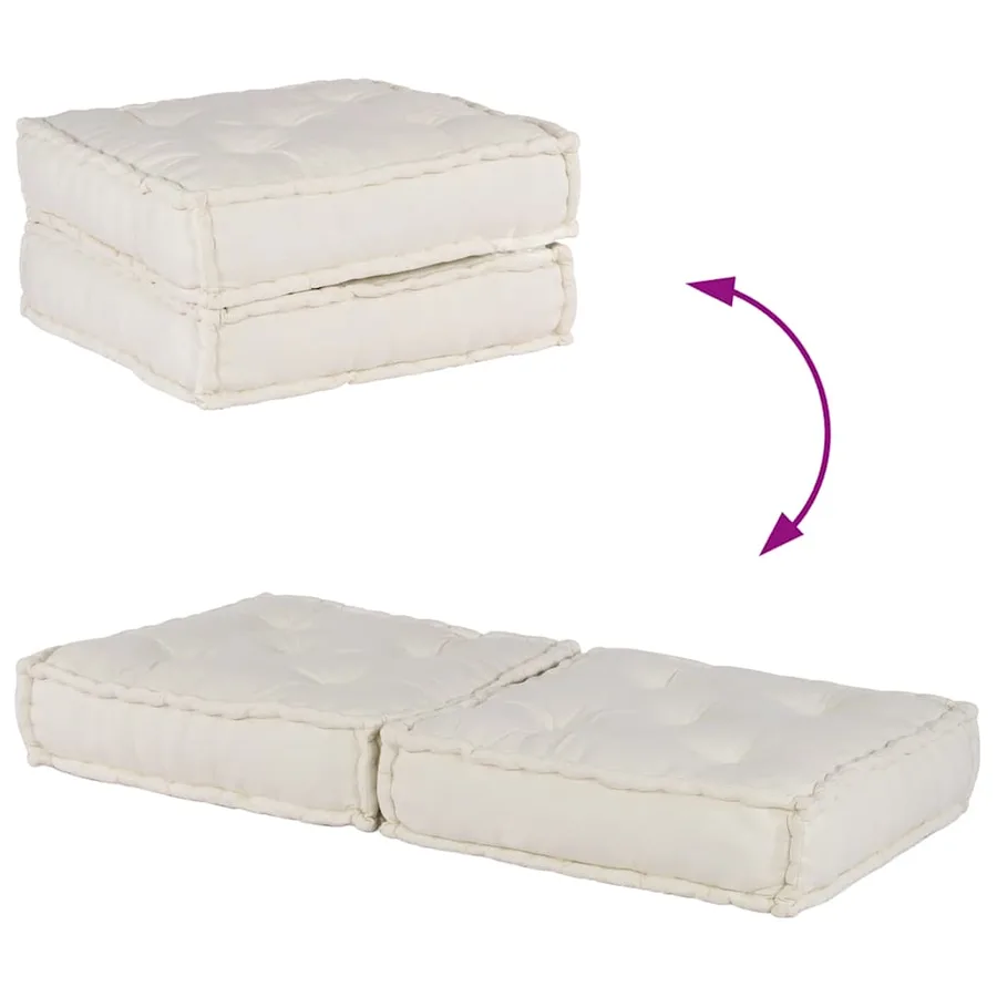 Canapé modulaire crème 70x70x36 tissu - 7