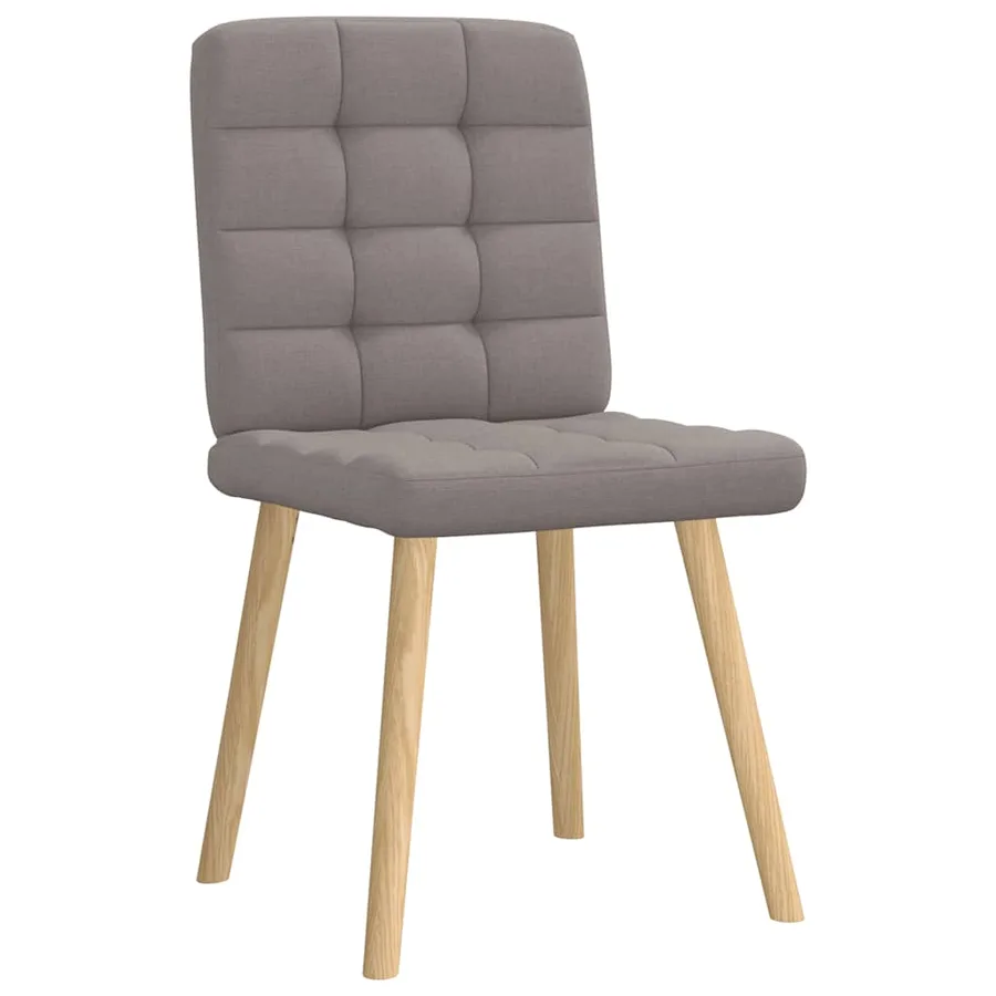 Chaises à manger lot de 2 taupe tissu - 3