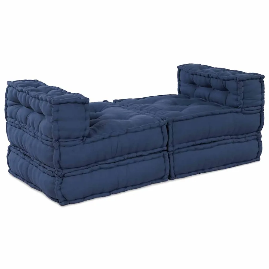 Unité de canapé modulaire 4 pcs Indigo Tissu - 2