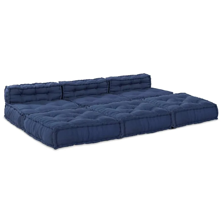 Unité de canapé modulaire 4 pcs Indigo Tissu - 3