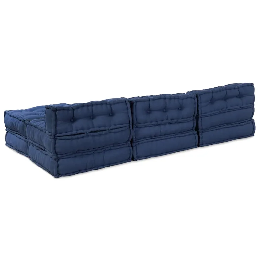 Unité de canapé modulaire 4 pcs Indigo Tissu - 8