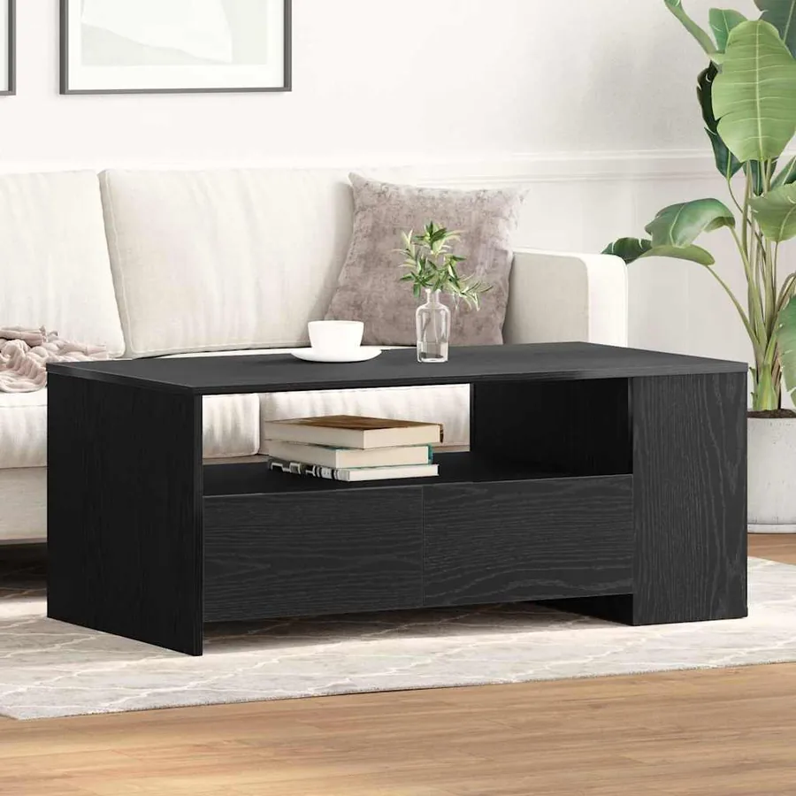 Table basse Chêne noir 102 x 55 x 43,5 cm Bois d'ingénierie