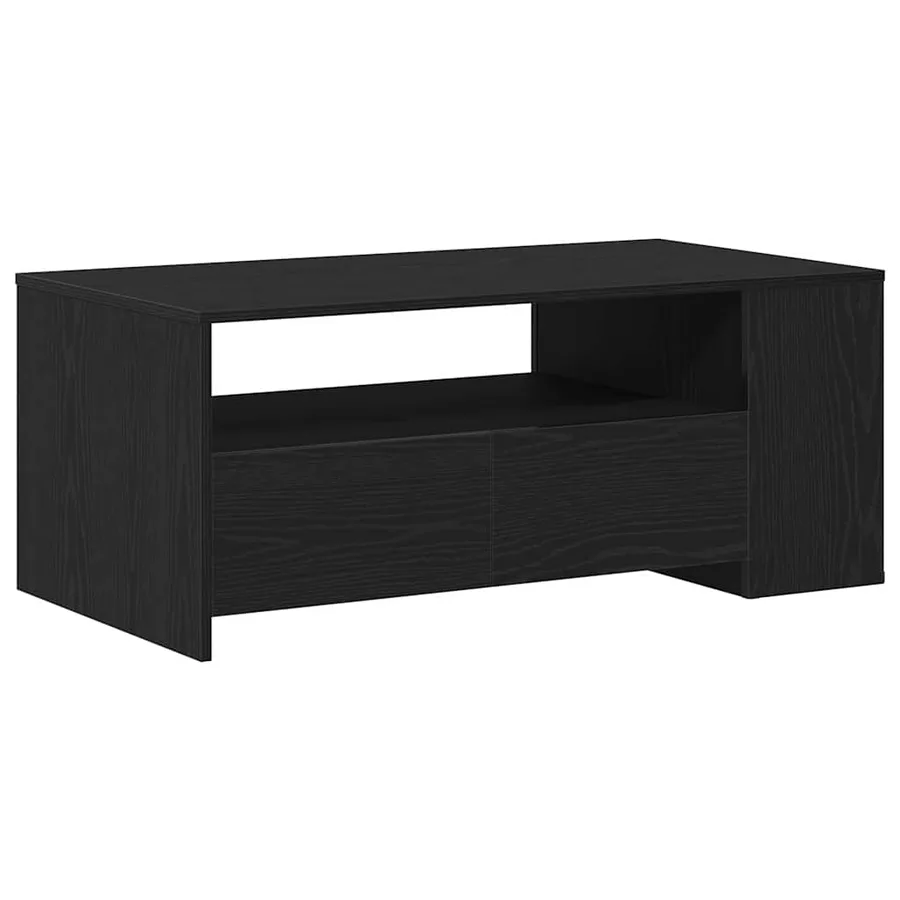 Table basse Chêne noir 102 x 55 x 43,5 cm Bois d'ingénierie - 2