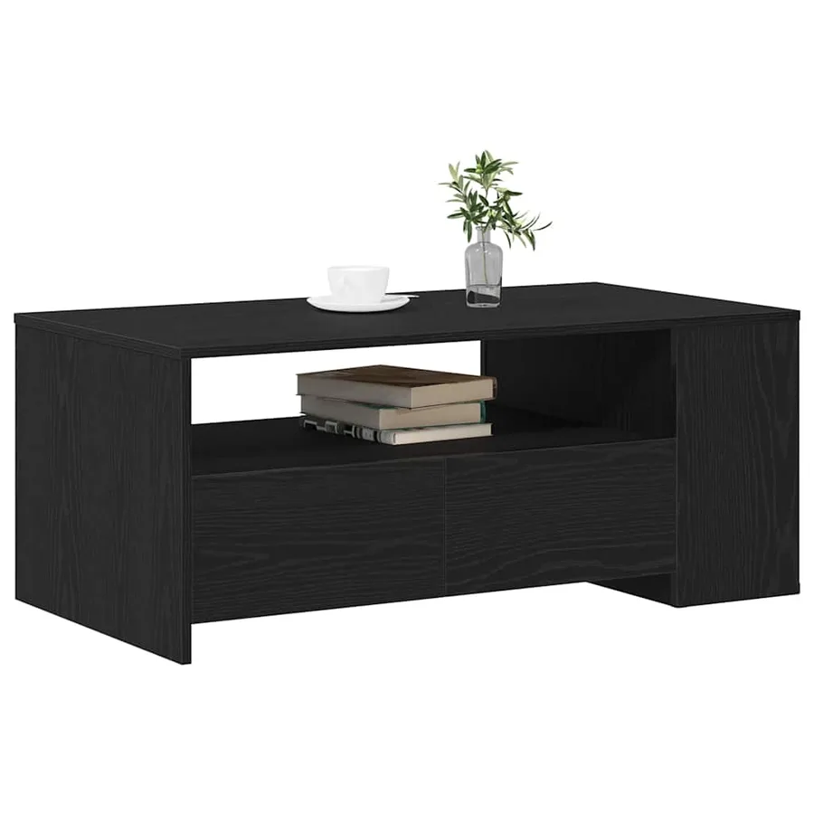 Table basse Chêne noir 102 x 55 x 43,5 cm Bois d'ingénierie - 3