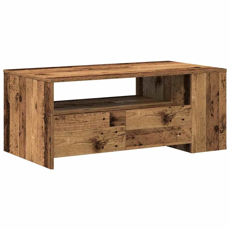 Table basse Bois Ancien 102 x 55 x 43,5 cm Bois d'ingénierie - 2