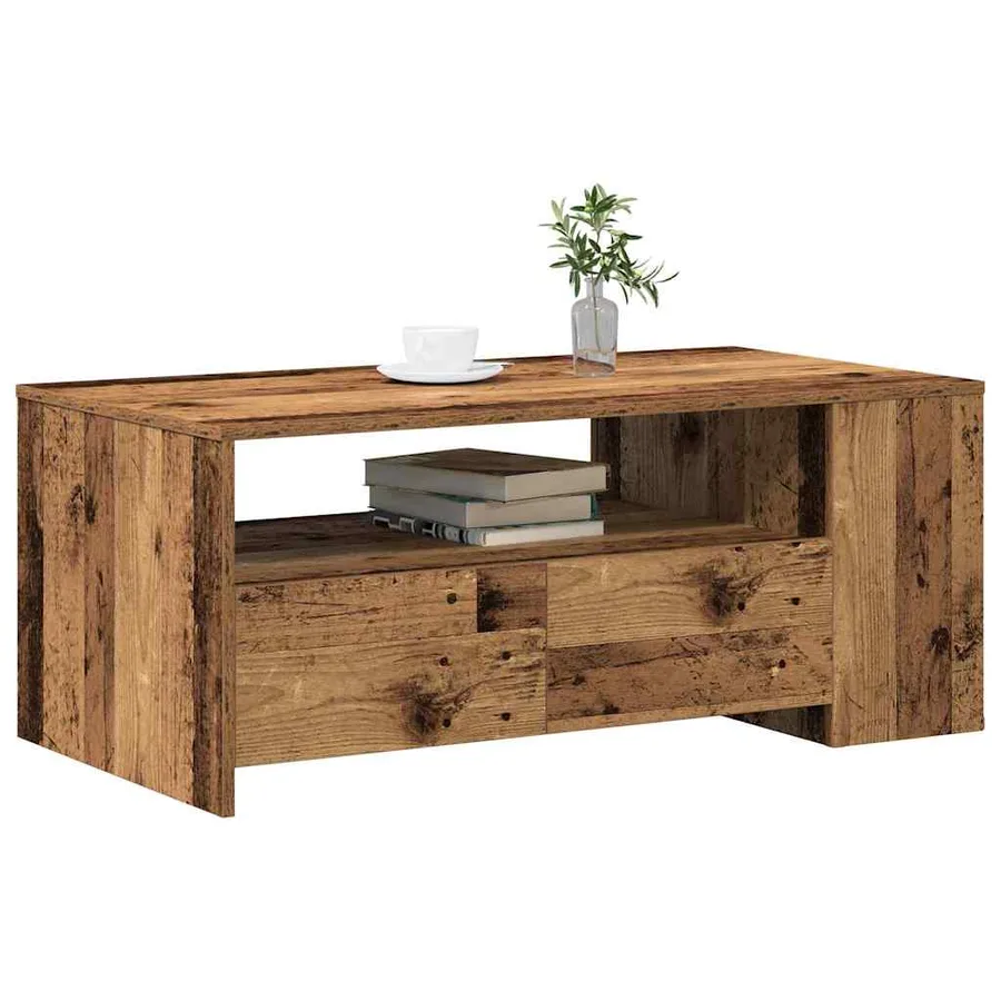 Table basse Bois Ancien 102 x 55 x 43,5 cm Bois d'ingénierie - 3