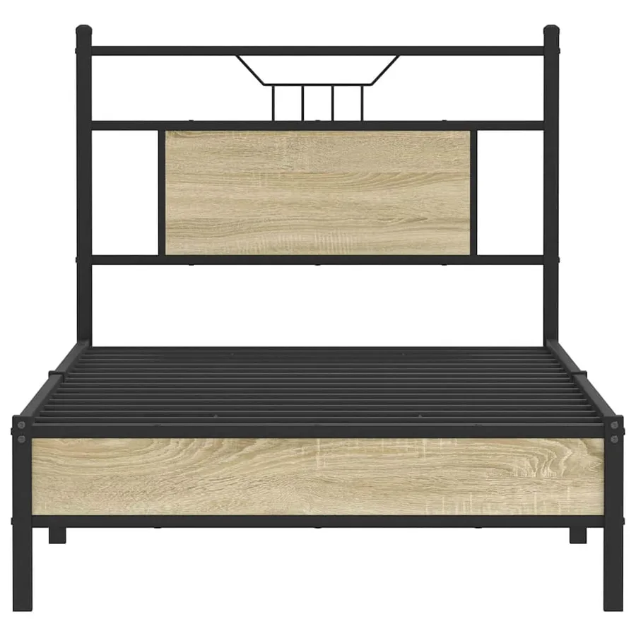 Cadre de lit sans matelas chêne sonoma 90x200 cm - 6
