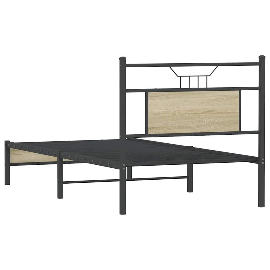 Cadre de lit sans matelas chêne sonoma 90x200 cm - 8