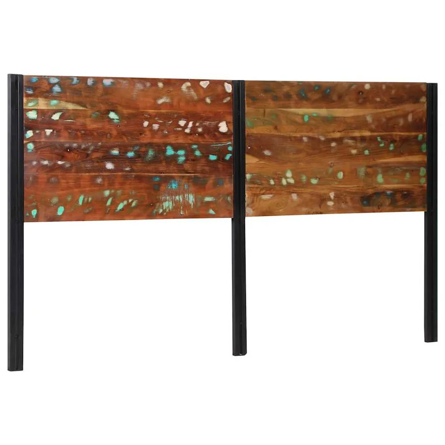 Tête de lit 180 cm bois massif récupéré et fer