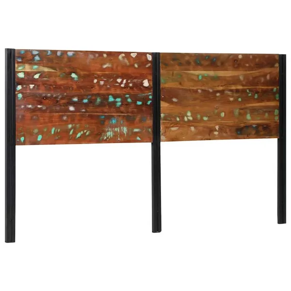 Tête de lit 180 cm bois massif récupéré et fer