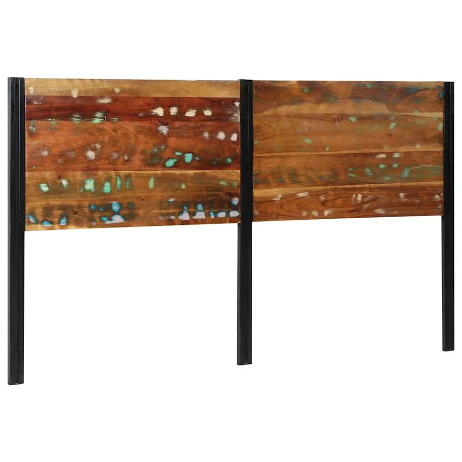 Tête de lit 180 cm bois massif récupéré et fer - 12