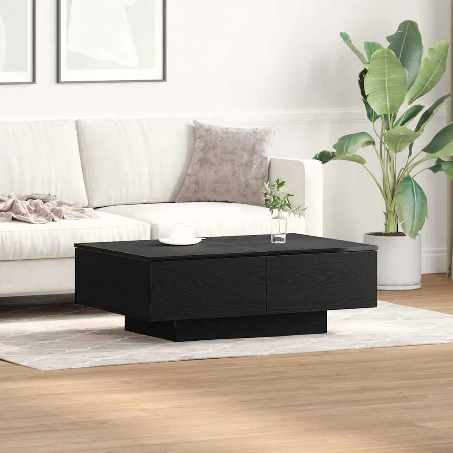Table basse Chêne noir 90 x 60 x 31 cm Bois d'ingénierie