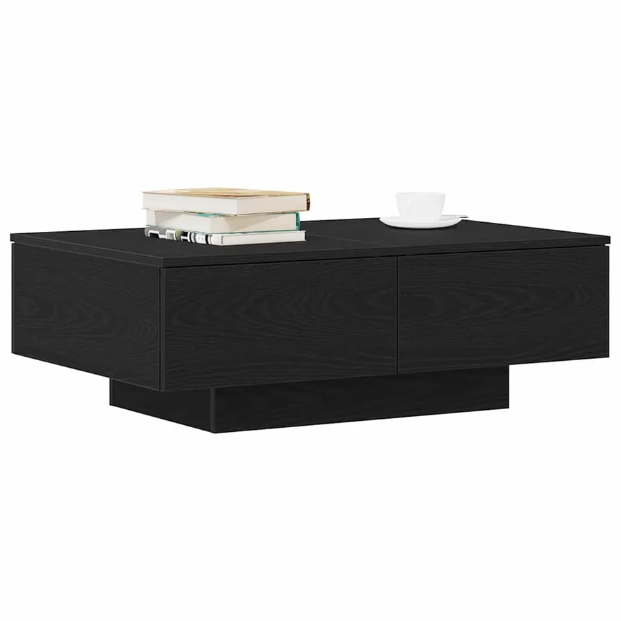Table basse Chêne noir 90 x 60 x 31 cm Bois d'ingénierie - 3