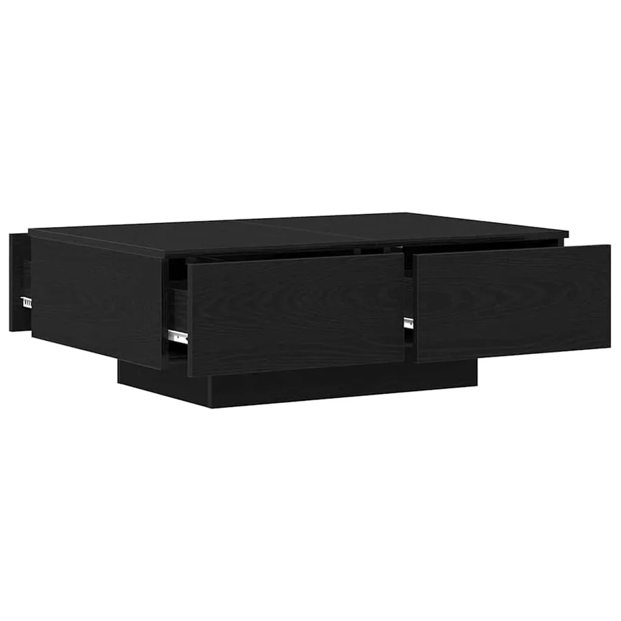 Table basse Chêne noir 90 x 60 x 31 cm Bois d'ingénierie - 5