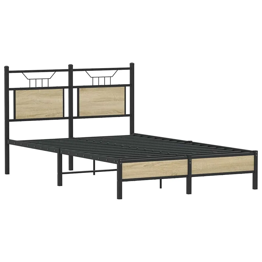 Cadre de lit sans matelas chêne sonoma 120x200 cm - 5