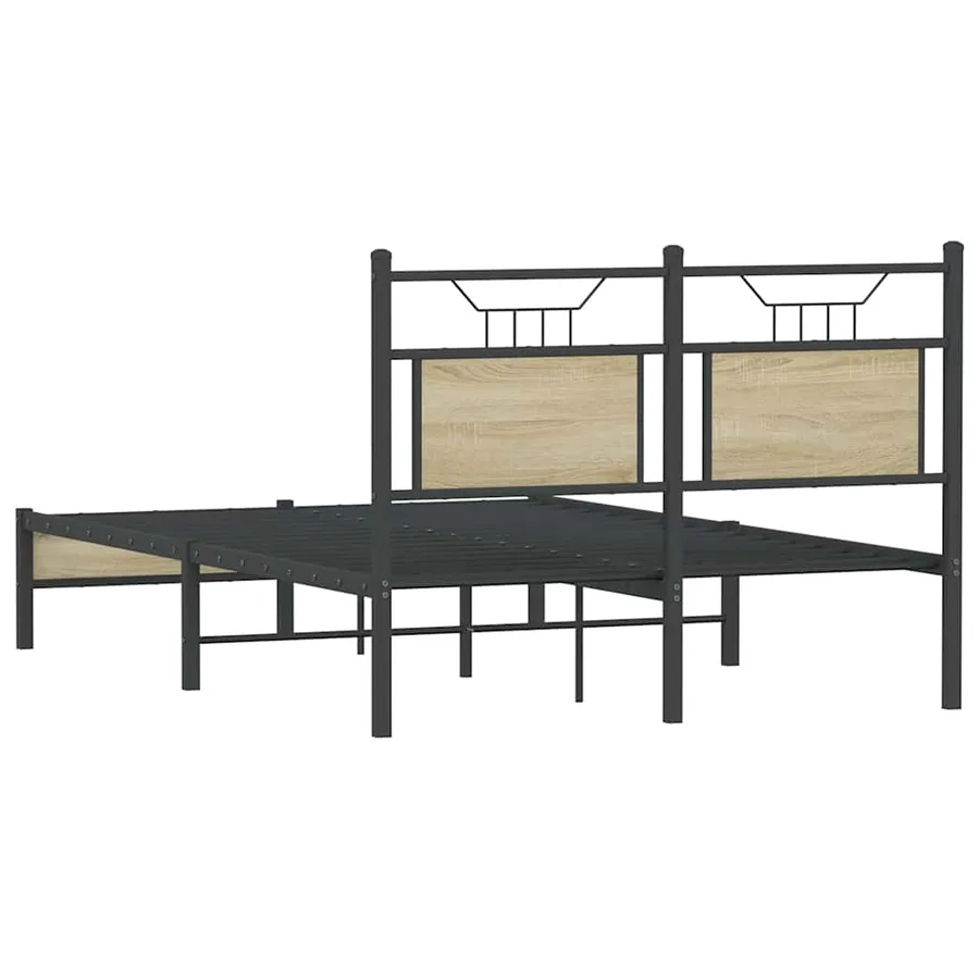 Cadre de lit sans matelas chêne sonoma 120x200 cm - 8