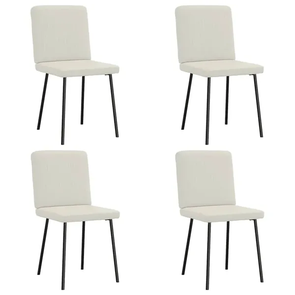 Chaises à manger lot de 4 Crème Velours