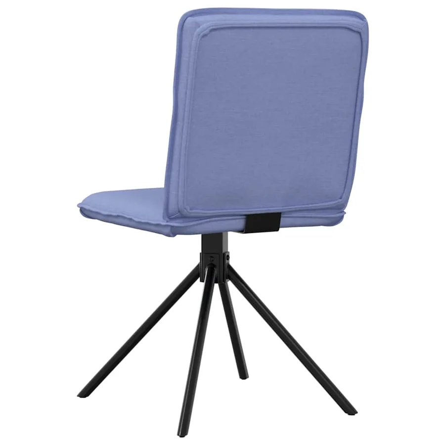 Chaises à manger lot de 2 bleu jean tissu - 6