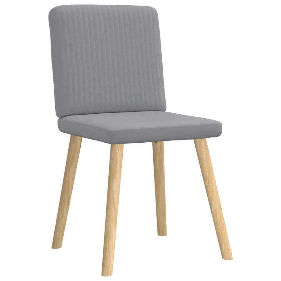 Chaises à manger lot de 4 gris clair tissu - 3
